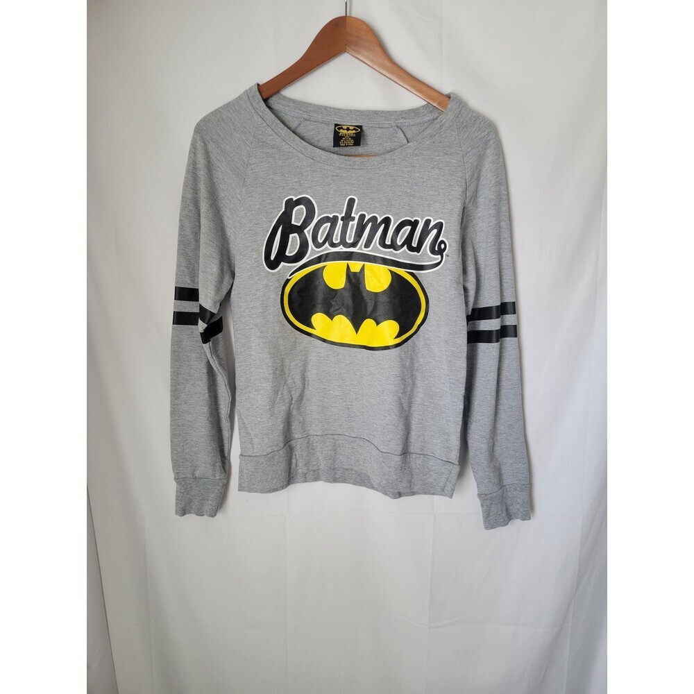 Batman DC Comics Kids Unisex Gray‎ Pullover Sweatshirt M (7/9) Raglan Sleeves